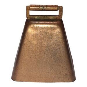 Vintage Copper Plated Steel Cowbell Cow Sheep Goats